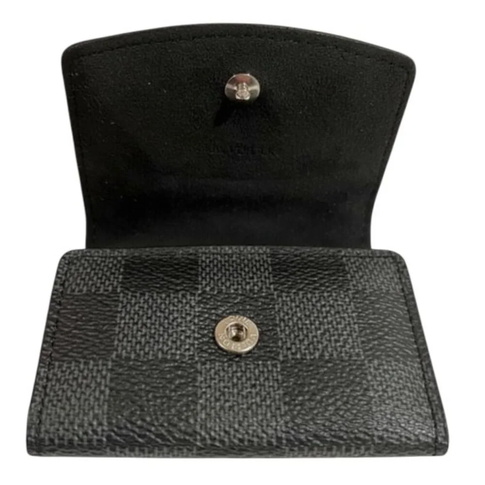 Louis Vuitton Damier Graphite Cufflinks Earrings Case Travel Pouch